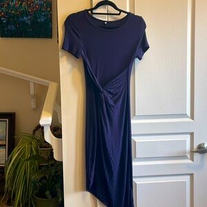 Zilcremo uneven bottom hem stretchy dress